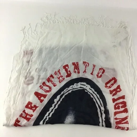 Sperry Top-Sider Scarf Red White Blue Regata Ready Fringe Trim Fashion OSFM New - Picture 3 of 6